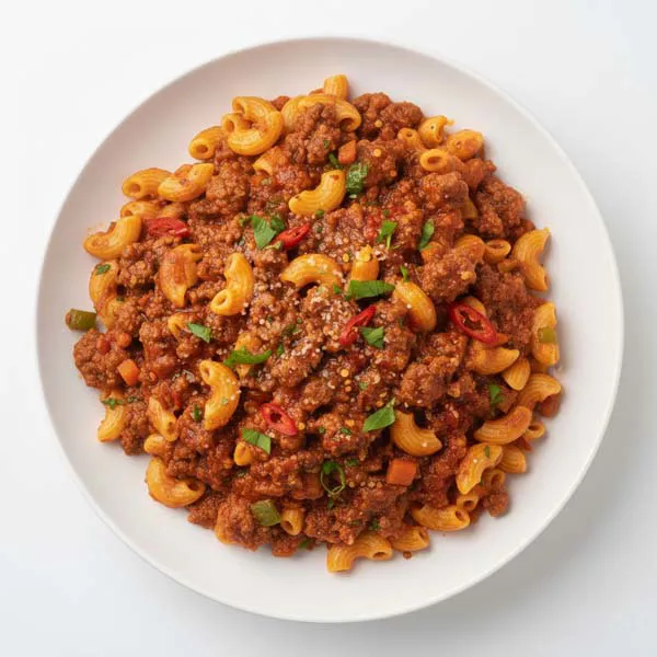 Spicy Arrabbiata Beef Ragu Macaroni